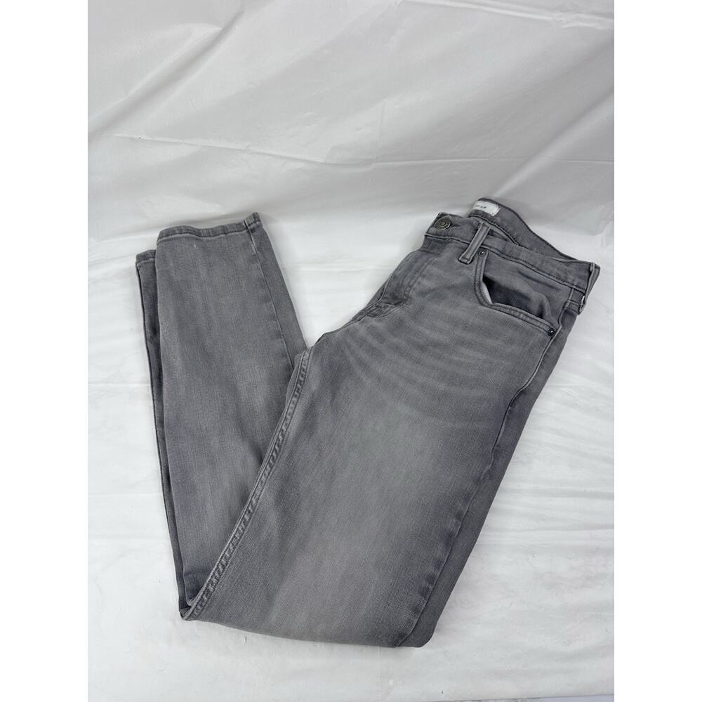 Levi Strauss Signature S37 Jeans Men 32 x 30 Slim Straight Gray Denim Pre Owned